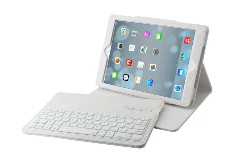 Съемный беспроводной Bluetooth Русская/Иврит/испанская клавиатура Стенд PU кожаный