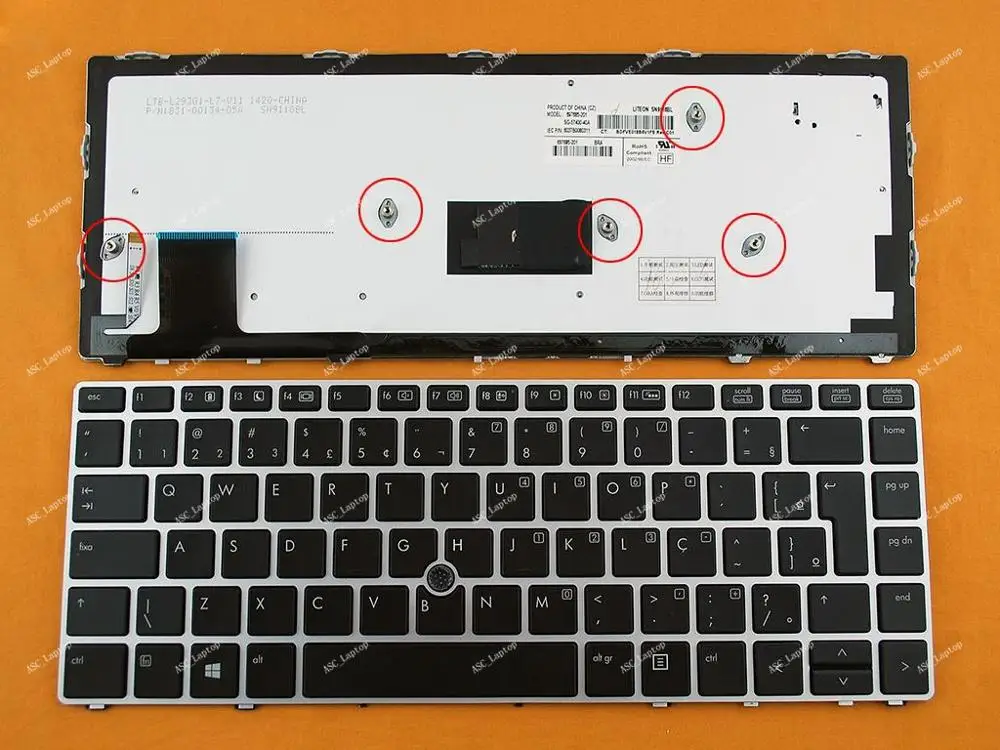 Новая Бразильская португальская клавиатура Teclado для ноутбука HP Elitebook folio 9470m 9480m