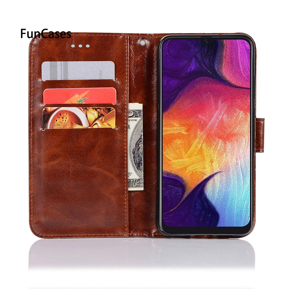 Чехол-книжка с откидной крышкой s для samsung Galaxy A50 2019 SM-A505FN из искусственной кожи