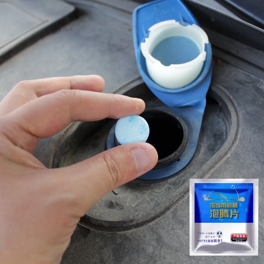 

Car Cleaning Agent 10Pcs Concentrated Effervescent Tablets Car Care Windshield Glass Cleaner Wiper Fluid Windshield Washer