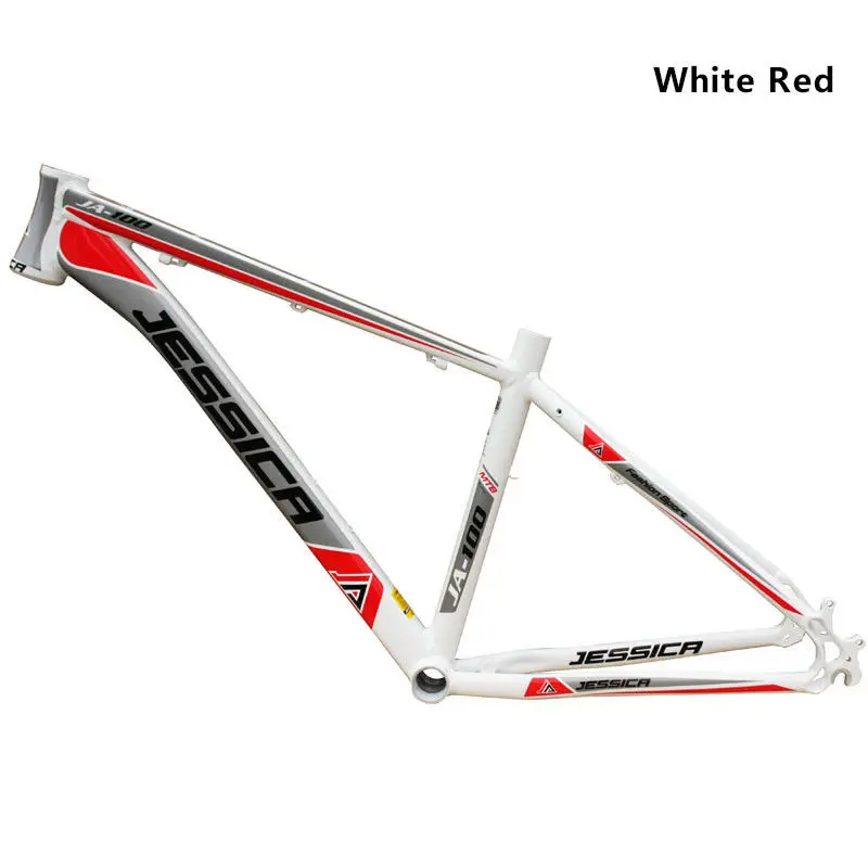 Рама для велосипеда 15," 17" алюминиевая рама для горного велосипеда MTB и гарнитура Ультралегкая рама 26er - Цвет: White Red-15.5in