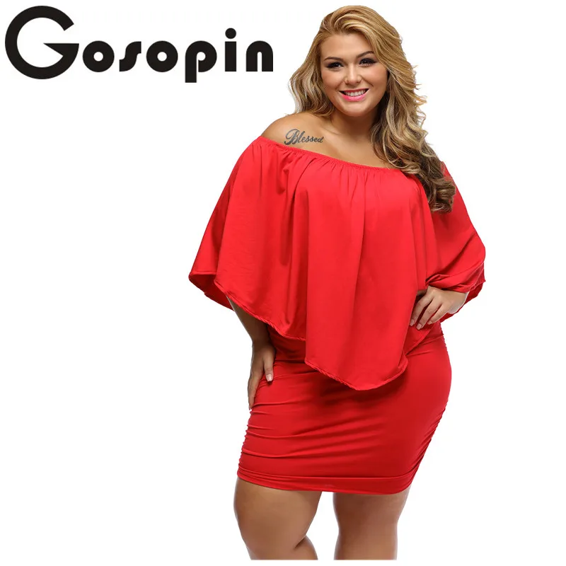 Gosopin с открытыми плечами летние платья плюс размер многоразовая Одежда