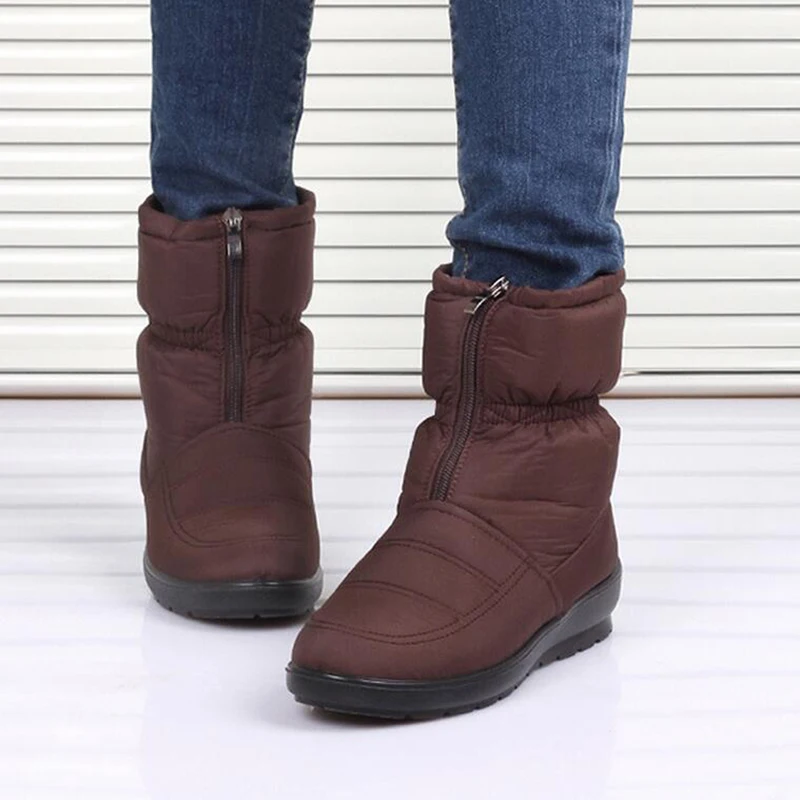 2017 снегоступы шерсти Зимы теплый нескользящей водонепроницаемый женщин сапоги