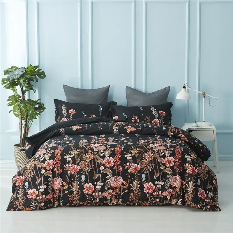 style 01 LOVINSUNSHINE пододеяльник, постельные комплекты, пододеяльник, набор, Королевский размер, черный, белый цветок, Комплект постельного белья, королева, AG01 - Цвет: style 01