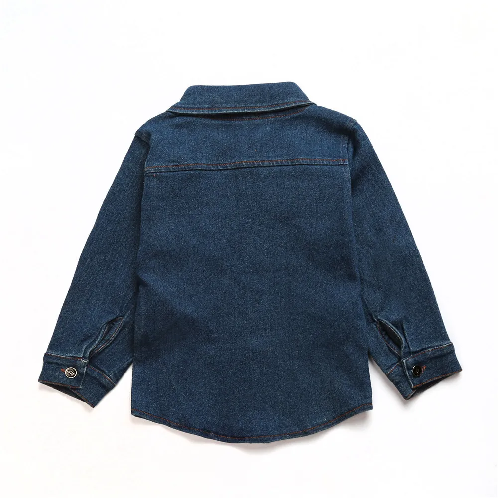 Новый модный костюм для мальчиков Джинсовая блузка + красные брюки рубашка с