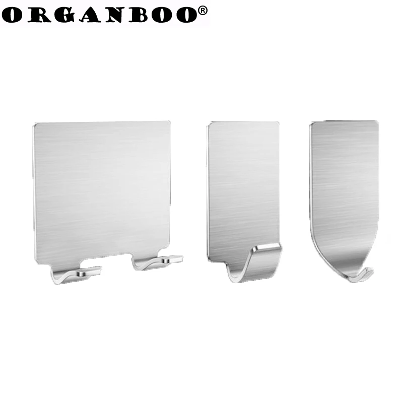 ORGANBOO 5 шт./компл. из нержавеющей стали Сильный крючок для кухни ванной
