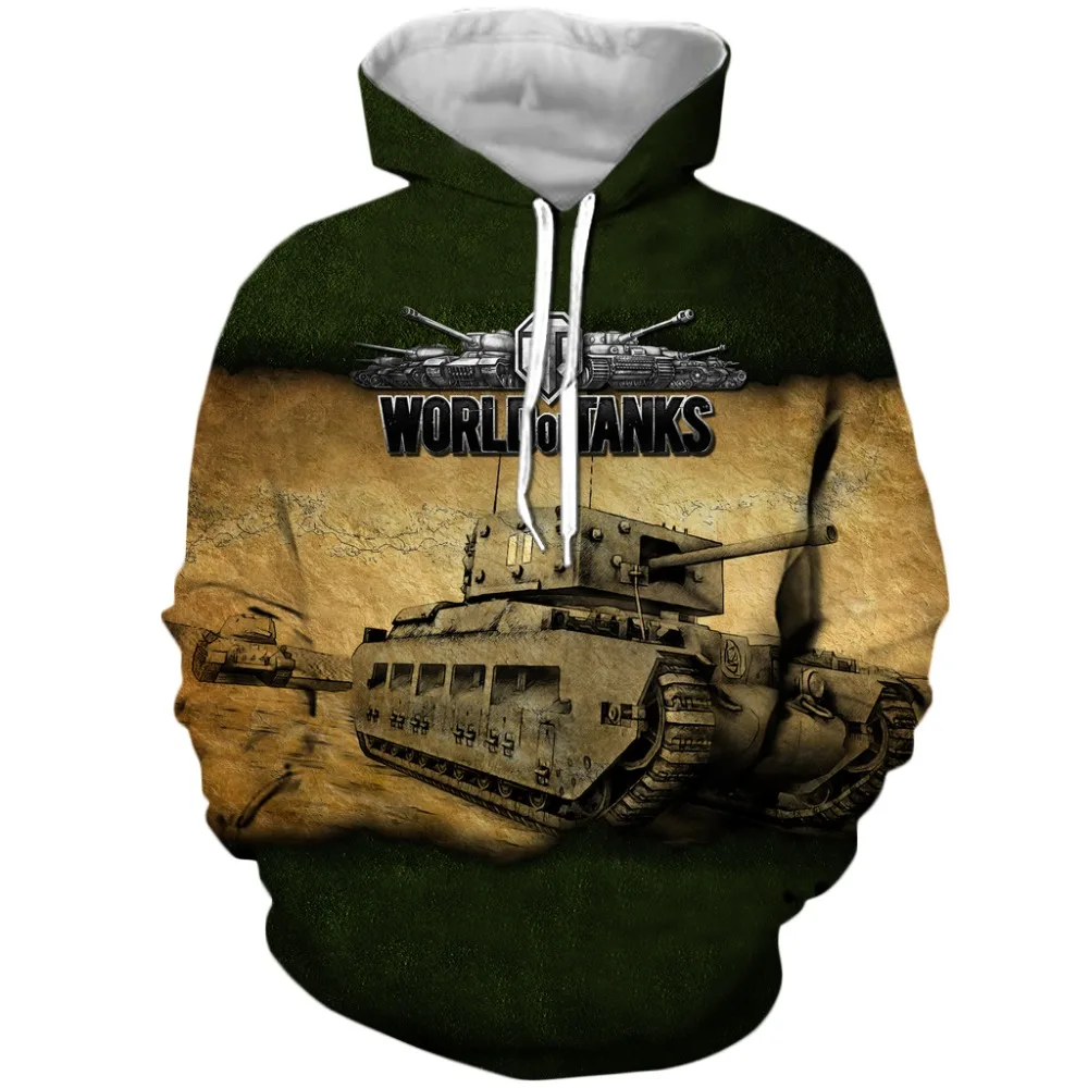 YX GIRL стиль 3d модные мужские толстовки с принтом игры World Of Tanks Мужские Женские повседневные толстовки с капюшоном