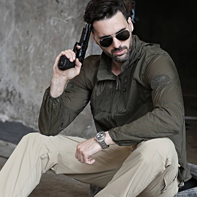 

Брендовая мужская Военная камуфляжная одежда, тактический светильник, нейлоновая куртка, верхняя одежда, повседневная камуфляжная ветровка, солнцезащитное пальто