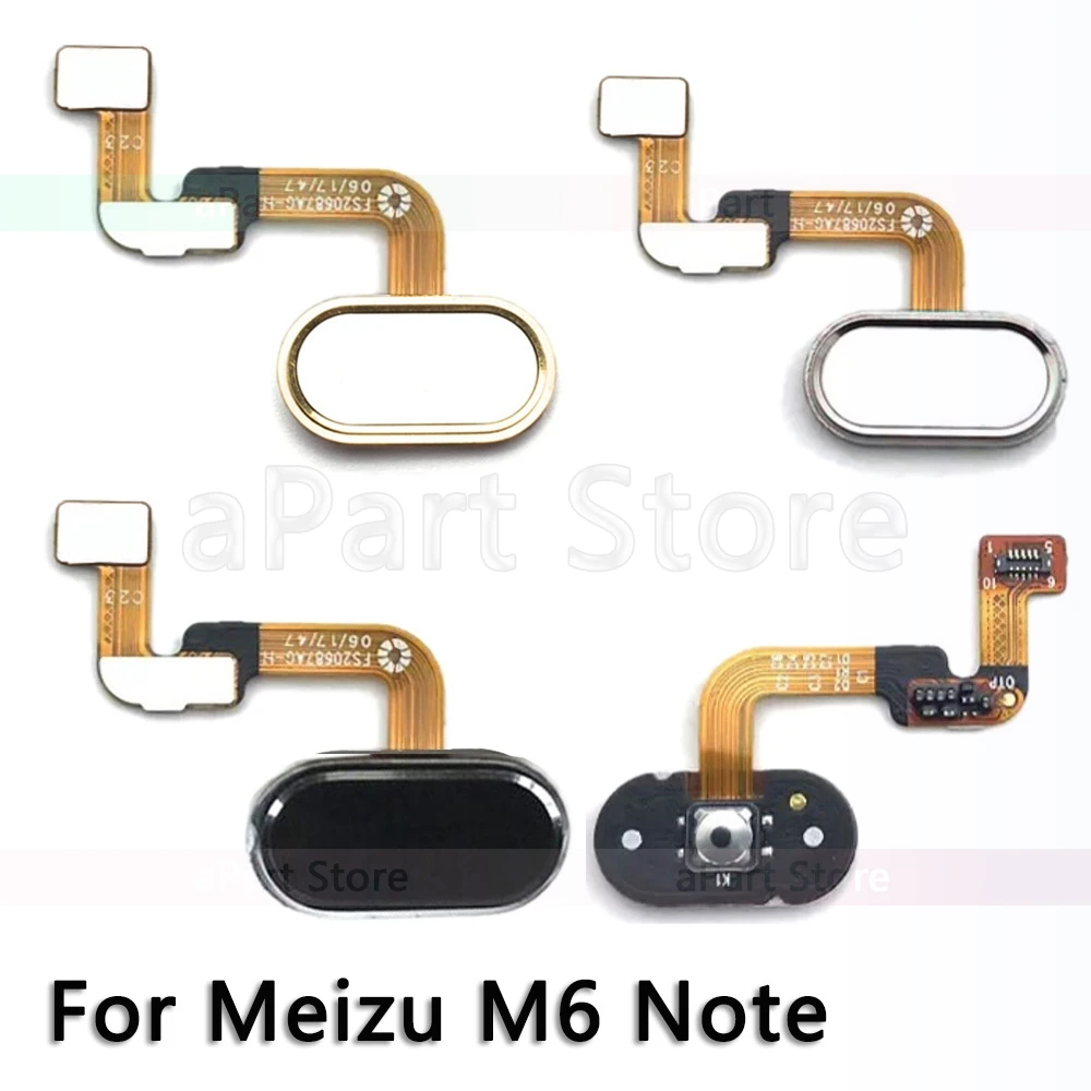 Задняя кнопка домой датчик отпечатков пальцев гибкий кабель для Meizu M6 Note оригинальные запчасти к телефонам