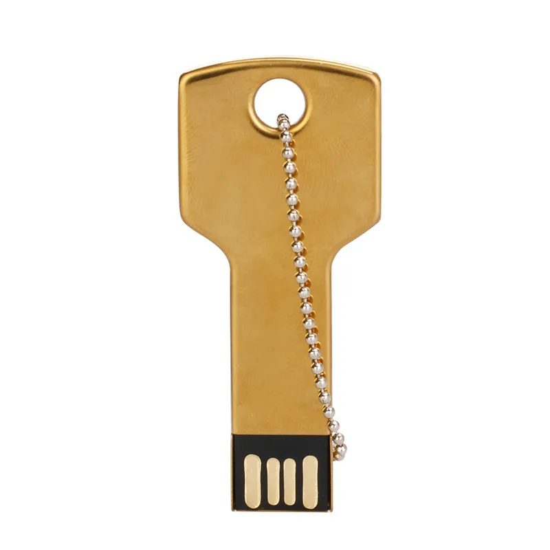 Флеш-накопитель Micro usb 2,0, 128 ГБ, USB флеш-накопитель, 64 ГБ, форма ключа, 32 ГБ, флеш-накопитель, металлическая Золотая флешка, 16 ГБ, карта памяти, 8 ГБ, 4 Гб, бесплатный логотип - Color: Free custom logo