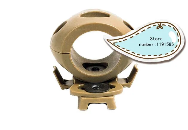 

10pcs/lot Tactical Sand Single Clamp 25mm diameter Flashlight Torch Mount with build-in Wing-Loc adapter For Helmet
