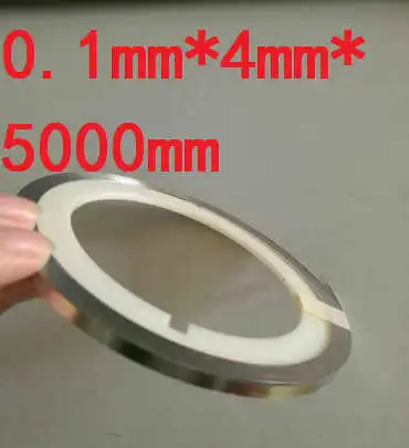 Width 4mm 5 м/рулон 0,1 мм толщиной любой ширины 99.96% чистого никеля пластины полосы листы чистого никеля для батареи электрода точечной сварки машины - Цвет: Width 4mm