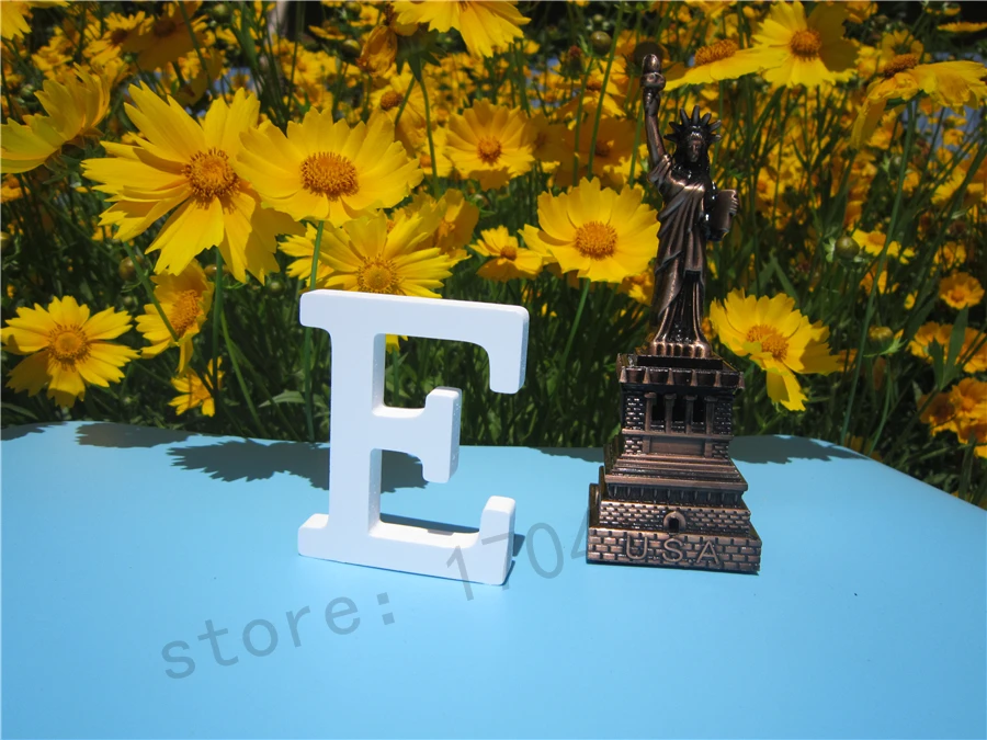 8 см резьба по дереву Искусственные белые деревянные буквы Алфавит украшение для