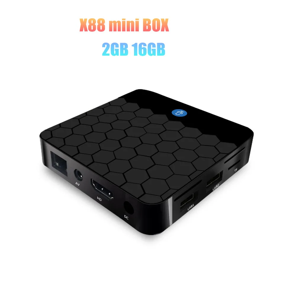 Only X88 mini X88 мини RK3328 Quad-Core 64bit Cortex-A53 Android ТВ 7,1 голос Управление, 2 Гб оперативной памяти, 16 Гб встроенной памяти, 2,4G, Wi-Fi, Декодер каналов кабельного телевидения - Цвет: Only X88 mini