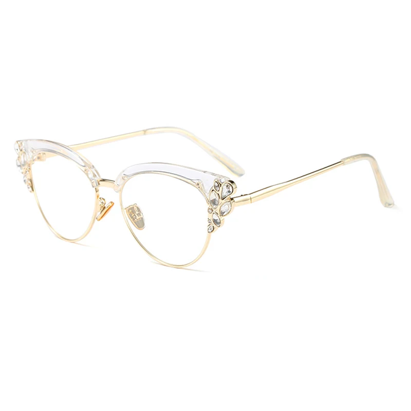 Cat Eye Eyeglasses Spectacle Frame Women Computer Myopia Optical For Female Vintage Eyewear Clear Lens Eye Glasses Frame RS511 - Цвет оправы: RS511 C5