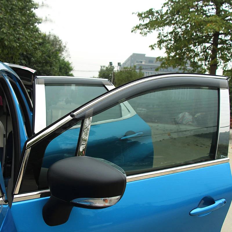 Наружные 4 шт. пластиковые наружные окна дефлектор для Renault Captur 2013