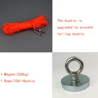 Magnet and Rope 250 кг супер Imanes сильный неодимовый магнит спасательные магниты дизайн рыболовный магнит магнитный материал основа с 10 м веревкой - Цвет: Magnet and Rope