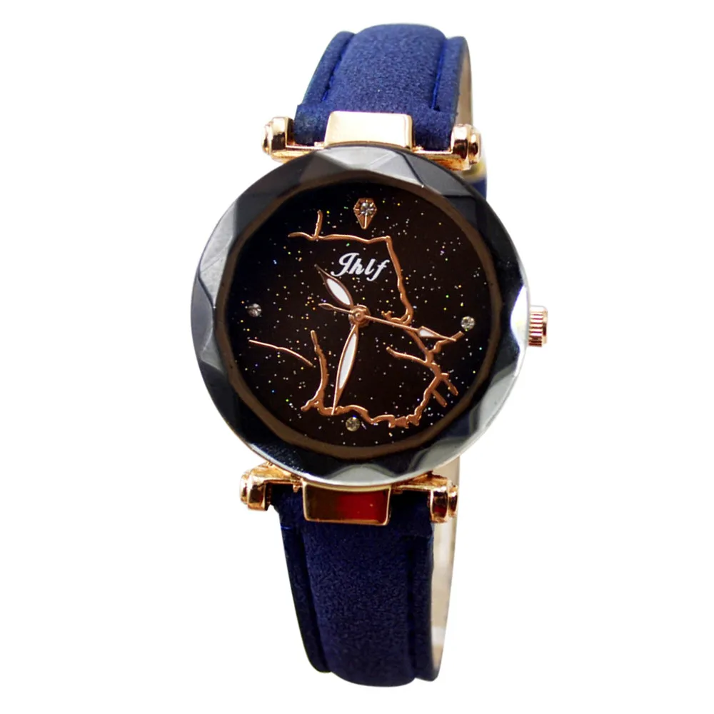 2018 Новое поступление женские часы Красные Модные кожаные повседневные Роскошные