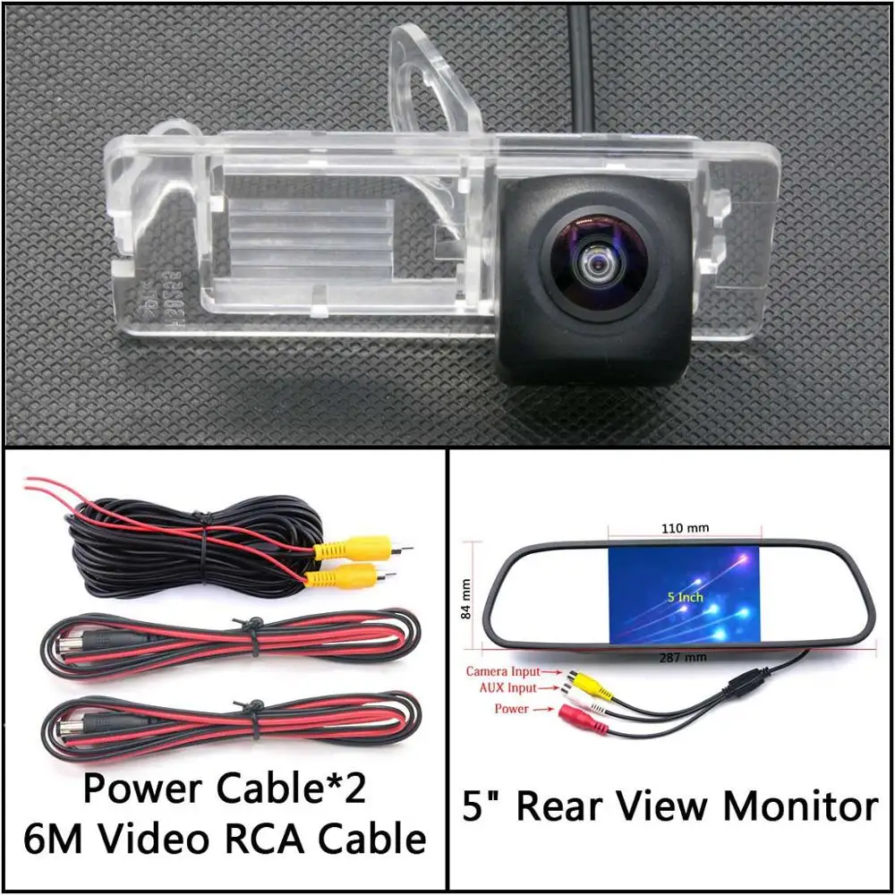 Cam N 5 inch Mirror 175 градусов HD резервная камера заднего вида для Renault Megane 3 Megane III Espace 4 trafc Лагуна III автомобильный монитор парковки - Название цвета: Cam N 5 inch Mirror