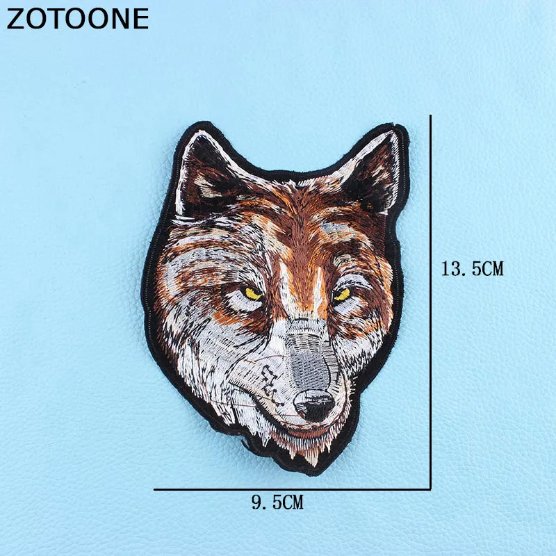 1118 ZOTOONE крутой волк Собака Тигр велосипед Parches вышивка железные нашивки для одежды животные полосатые наклейки для поделок аппликация значок C - Цвет: 1118