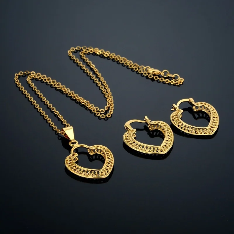 Модные африканские золотые ювелирные изделия из Дубая нигерийское ожерелье с