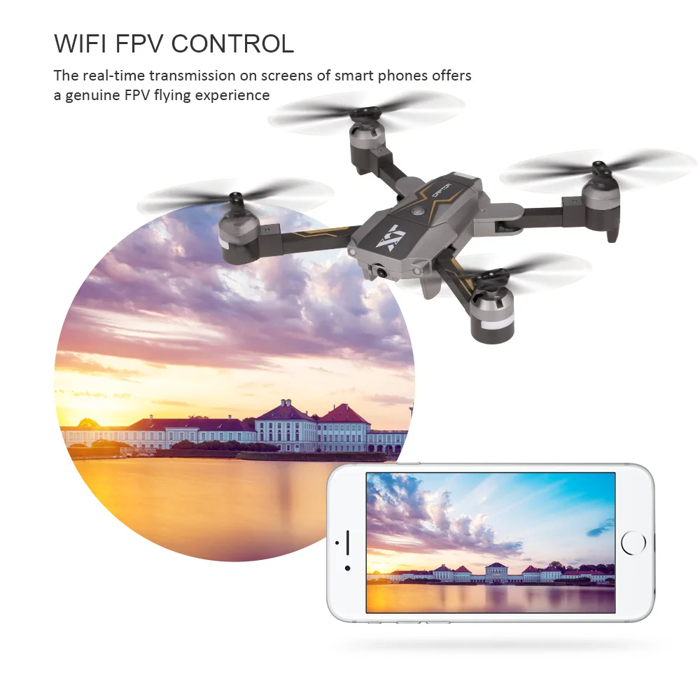 Attop X Pack 8 2.0MP камера RC Дрон Квадрокоптер Wifi FPV складной мини оптический поток