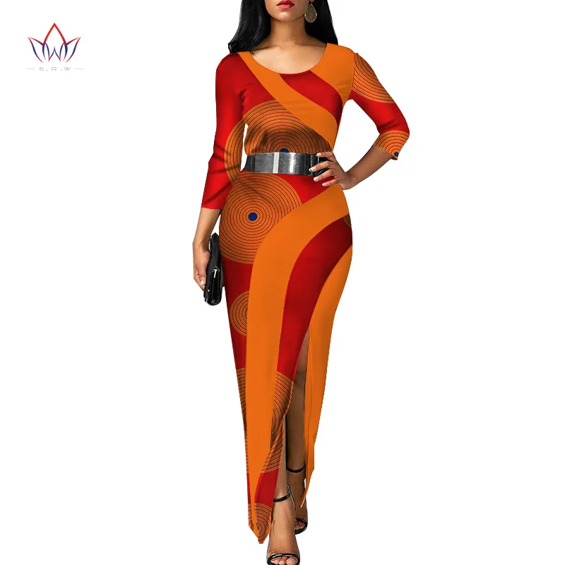 Vestidos африканские женские платья новая мода элегантная африканская одежда Дашики размера плюс сексуальные вечерние платья WY3120