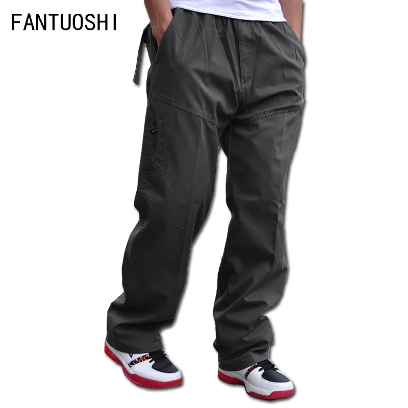 2019 новые хлопковые мужские брюки Карго повседневные свободные штаны с карманами