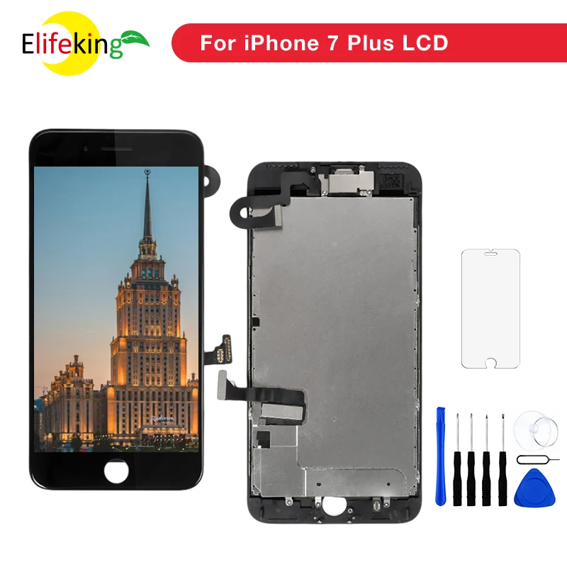 3 шт./лот экран для iPhone 7 Plus ЖК дисплей полный набор сенсорный дигитайзер с