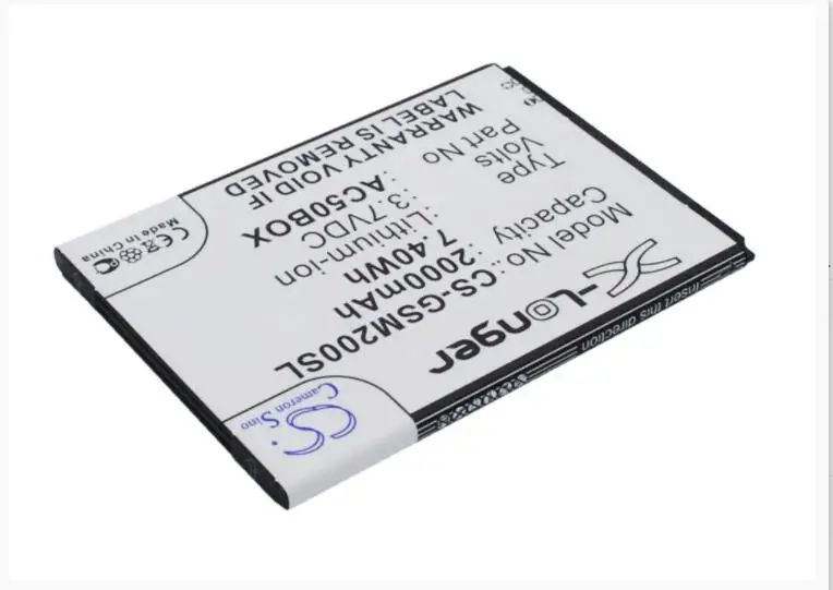 Аккумулятор Cameron Sino 2000 мАч для ARCHOS 50 Neon 4G Platinium 50b Oxygen 50B Sauerstoff AC500BNE