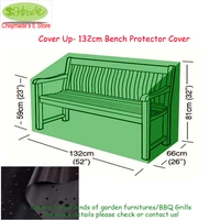 cover up 132cm bench protector cover132x66x5981cm black color protective coverwaterproofed outdoor furniture cover