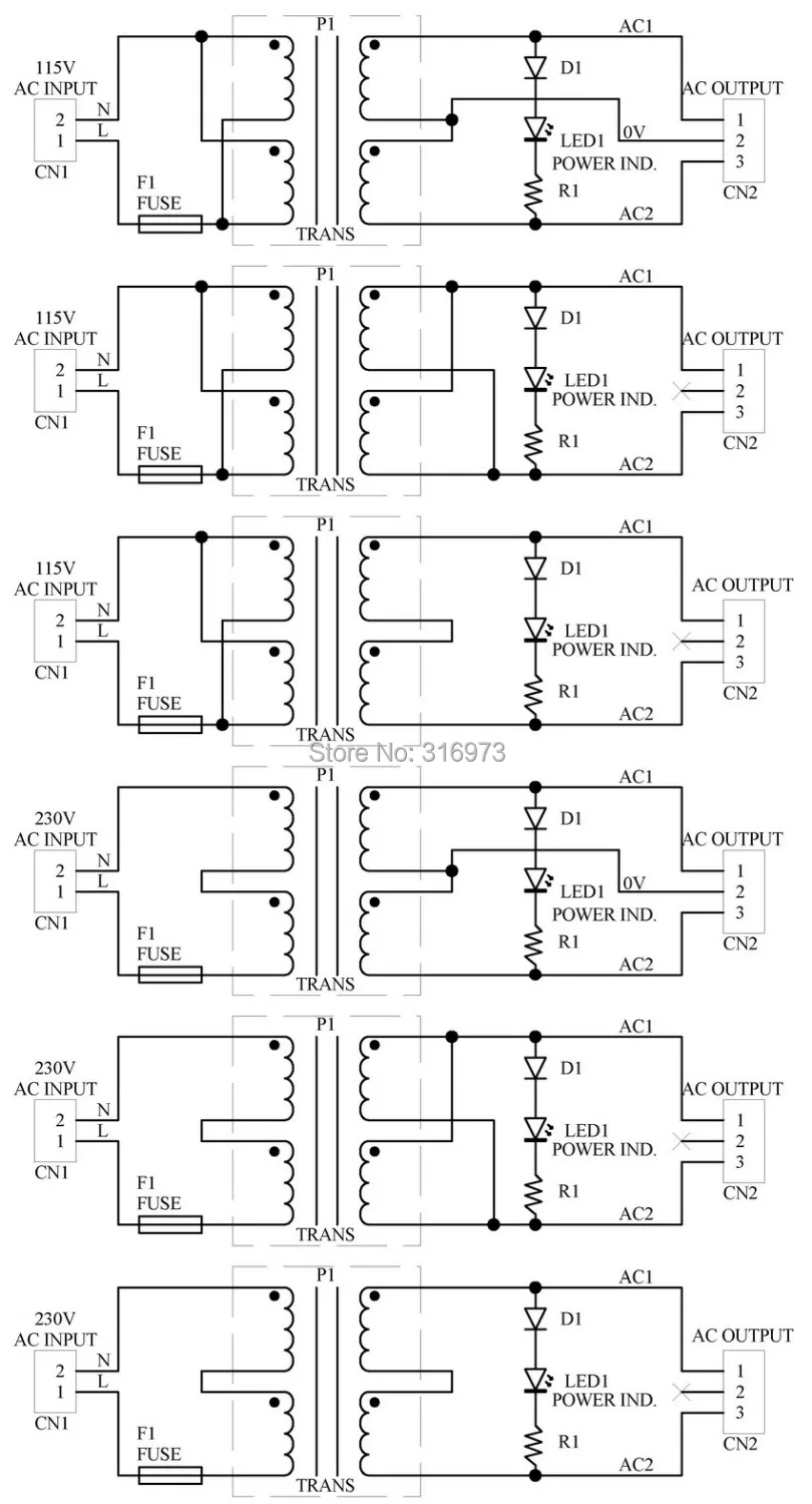 Основной 115VAC среднего 24VAC 20VA Мощность трансформатор модуль D-1033/E AC24V