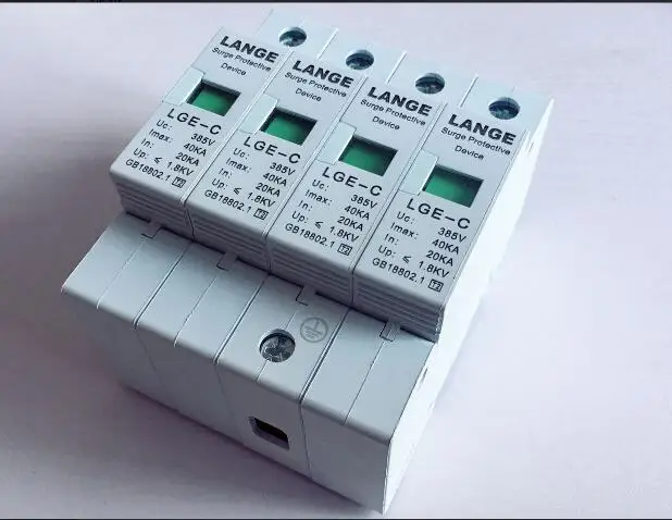 Din Rail Lightning protector 4P 385V Surge Arrester House Protector 10-20KA 20-40KA 30-60KA 40-80KA | Обустройство дома