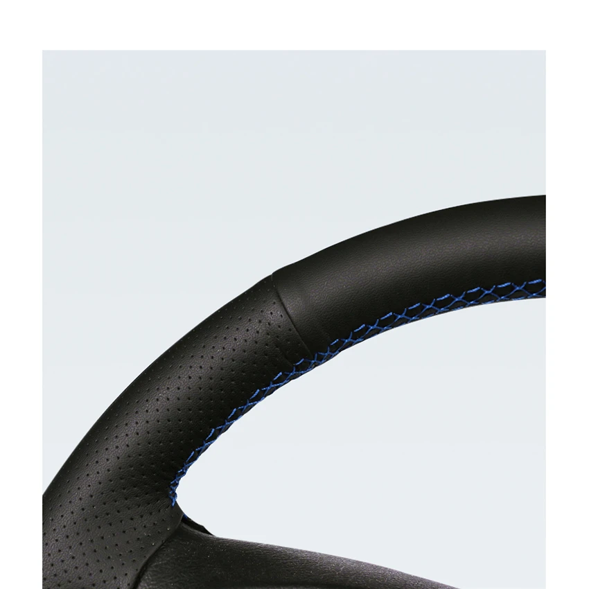 Сшитая вручную черная искусственная кожа Чехол на автомобильный руль для Citroen Xsara