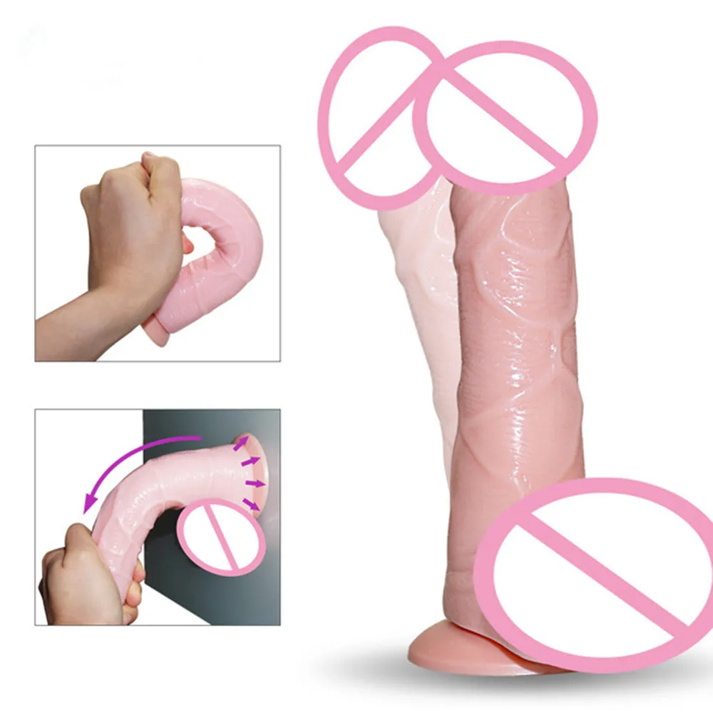 Реалистичный фаллоимитатор Fa Skin feeling 3 размера гибкий Пенис с присоской