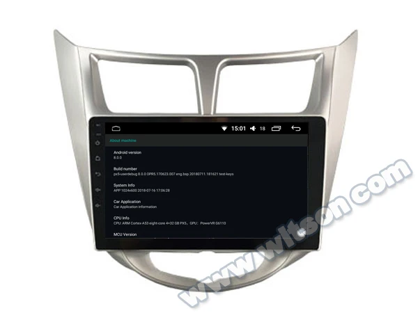 WITSON Android 8 0 Octa core 4G RAM автомобильный DVD плеер GPS для HYUNDAI VERNA/ACCENT/SOLARIS 2011 2012