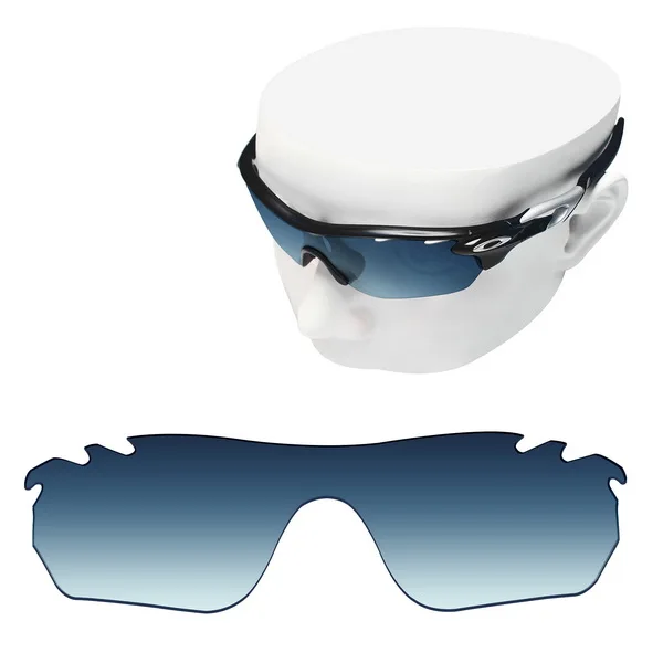 OOWLIT поляризованные Сменные линзы для-солнцезащитные очки Oakley Radarlock, края вентилируемый OO9183 солнцезащитные очки - Цвет линз: Blue Gradient