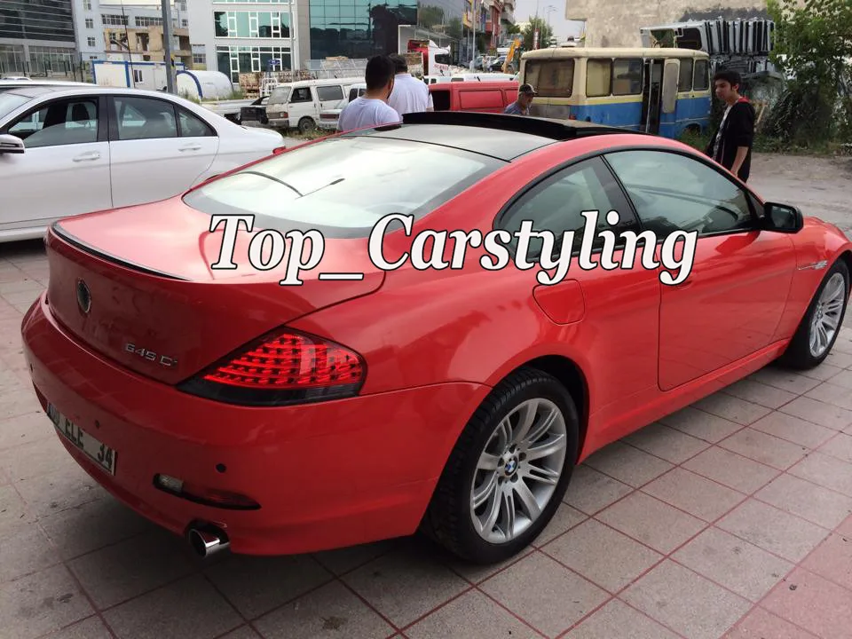 Блестящая красная Автомобильная наклейка с 3-слойной пленкой для обмотки кузова