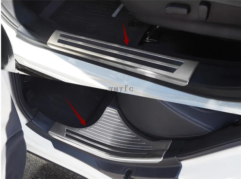 4 шт. накладки на порог автомобильной педали из нержавеющей стали для Subaru Forester SK