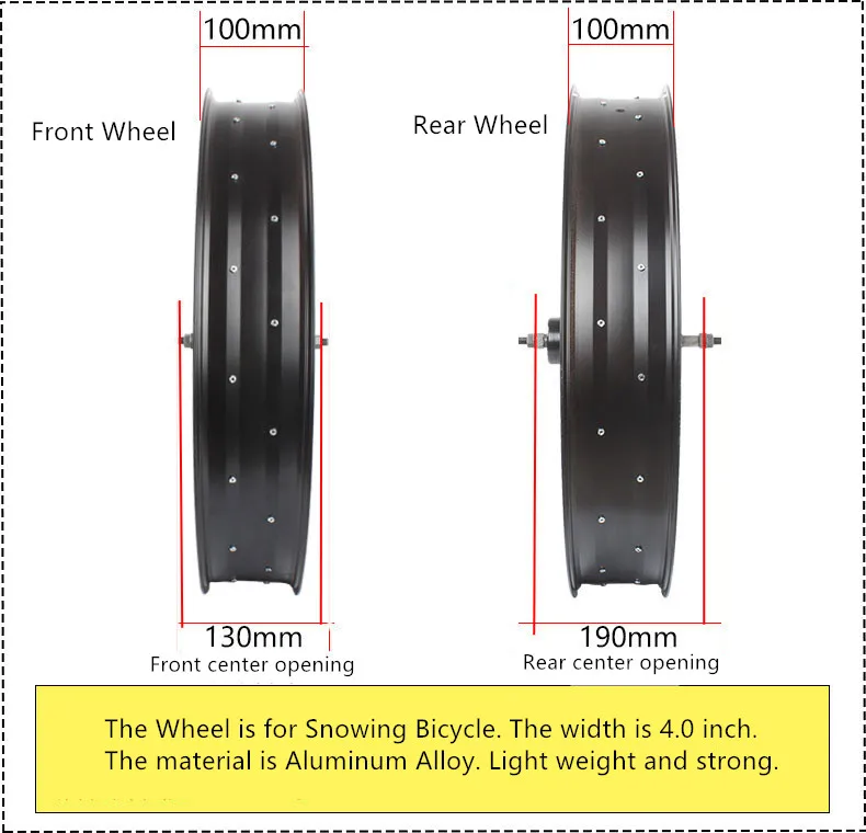 Xfront 20 24 26 inch 4.0 Wide Fat Tire Snowmobile Beach Rough Aluminum Alloy Wheel Set Inner Tube tire front and rear | Спорт и