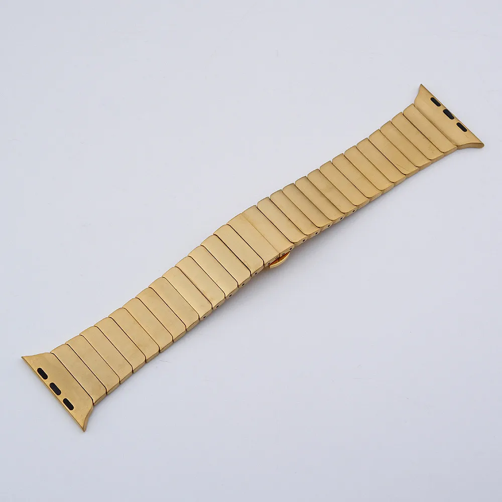 gold Ремешок из нержавеющей стали для apple watch band 44 мм/40 мм apple watch 4 3 5 band iwatch 42 мм 38 мм роскошный браслет correa - Цвет ремешка: gold