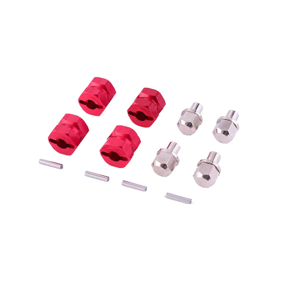 4 шт. 12 мм шестигранный шинный Расширенный адаптер Красный для Hsp Redcat Tamiya Axial Scx10 D90