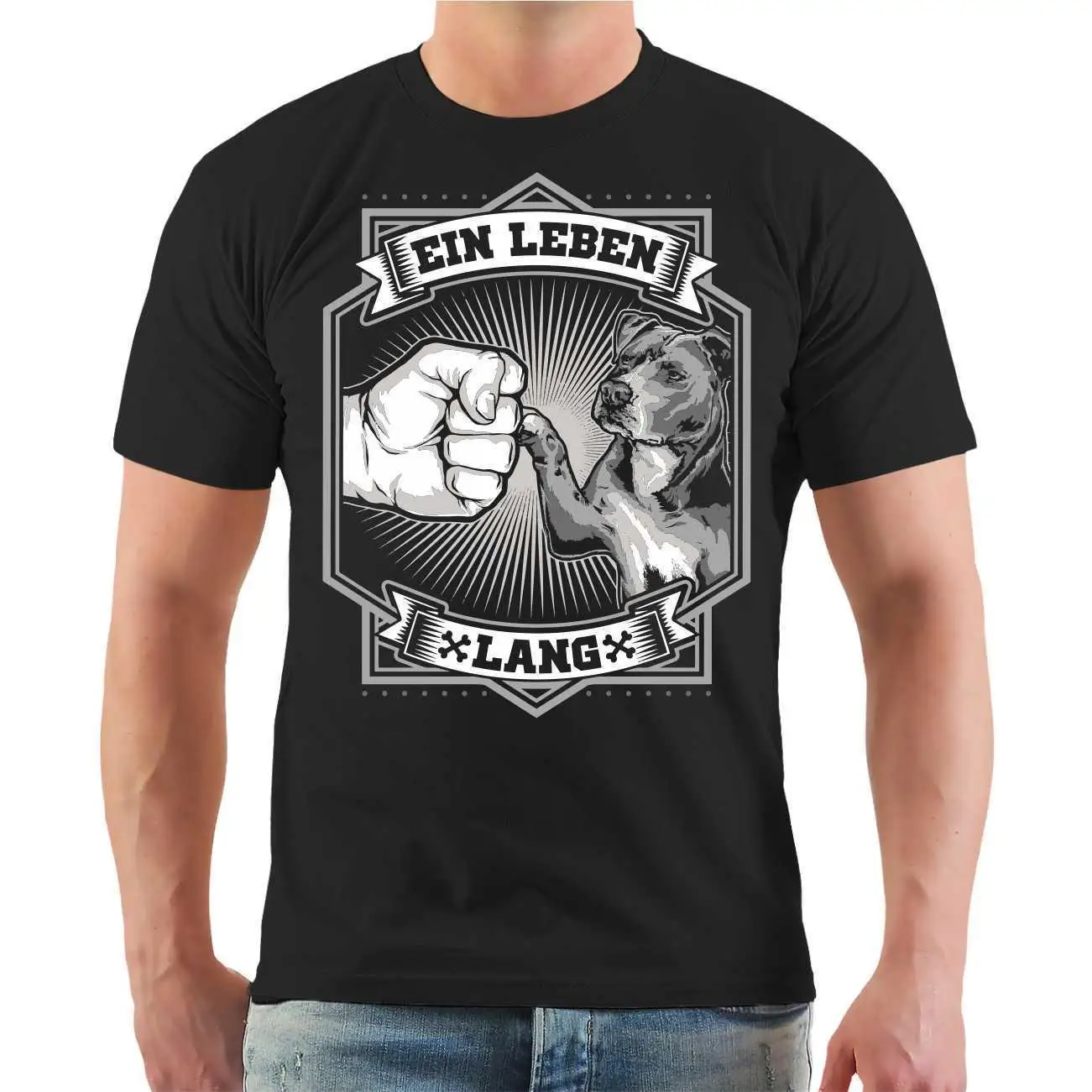 Футболка американский стаффордширский терьер Шварц s m l xl XXL 3XL T Shits печать с