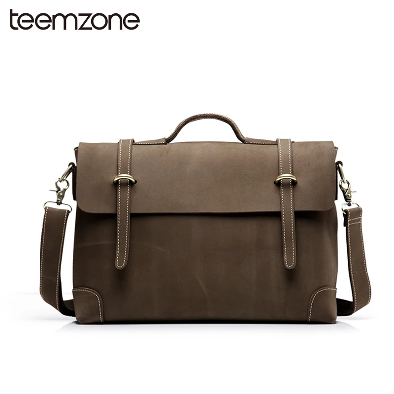 Винтажная мужская кожаная сумка Zpper в европейском и американском стиле