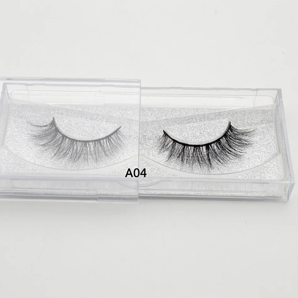 Lash норковые ресницы 3D норковые накладные стойкие ресницы натуральные легкие норковые ресницы 1 пара блестящая упаковка Новинка - Длина: A04
