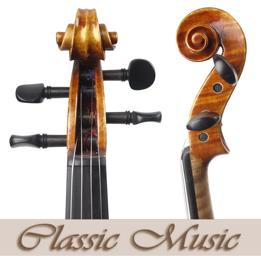 Мощный звук, античный стиль лак, No1284.Stradivarius 1715 Cremonese копия мастер скрипки, Европейская ель