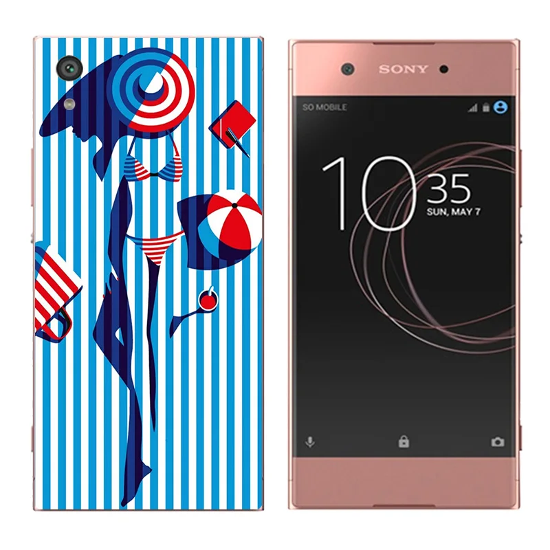 Чехол для Sony Xperia XA1 G3112 G3116 с треугольным принтом XA1/Z6 мягкий силиконовый чехол из