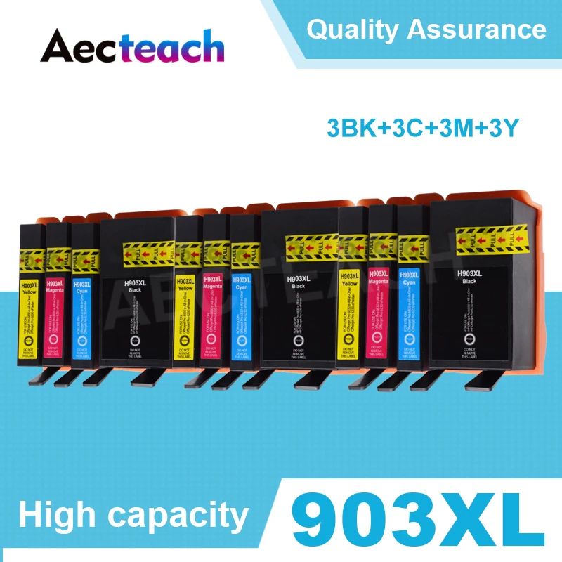 Картридж с чернилами 903 совместимый HP XL для принтера 907XL OfficeJet 6950 6960 6963 6964 6965 6966 6968