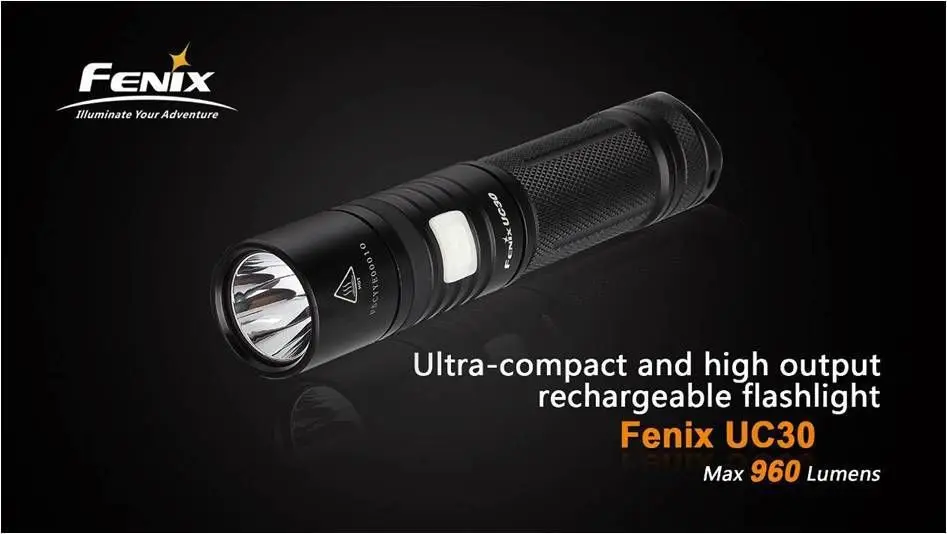 Fenix UC30 flashlight XM-L2 (U2) LED 960 Lumens Micro-USB rechargeable Flashlight w/ Battery | Лампы и освещение