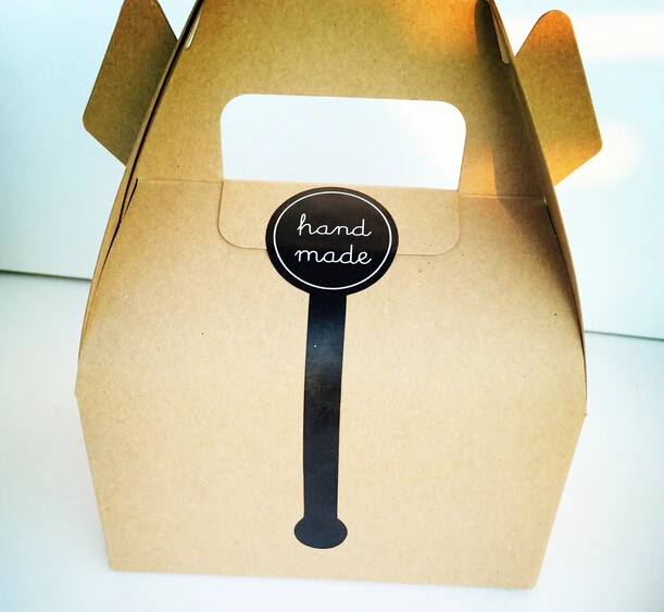 

E2 New High Quality Black long shape Hand made DIY Multifunction Seal Sticker Gift packaging Label